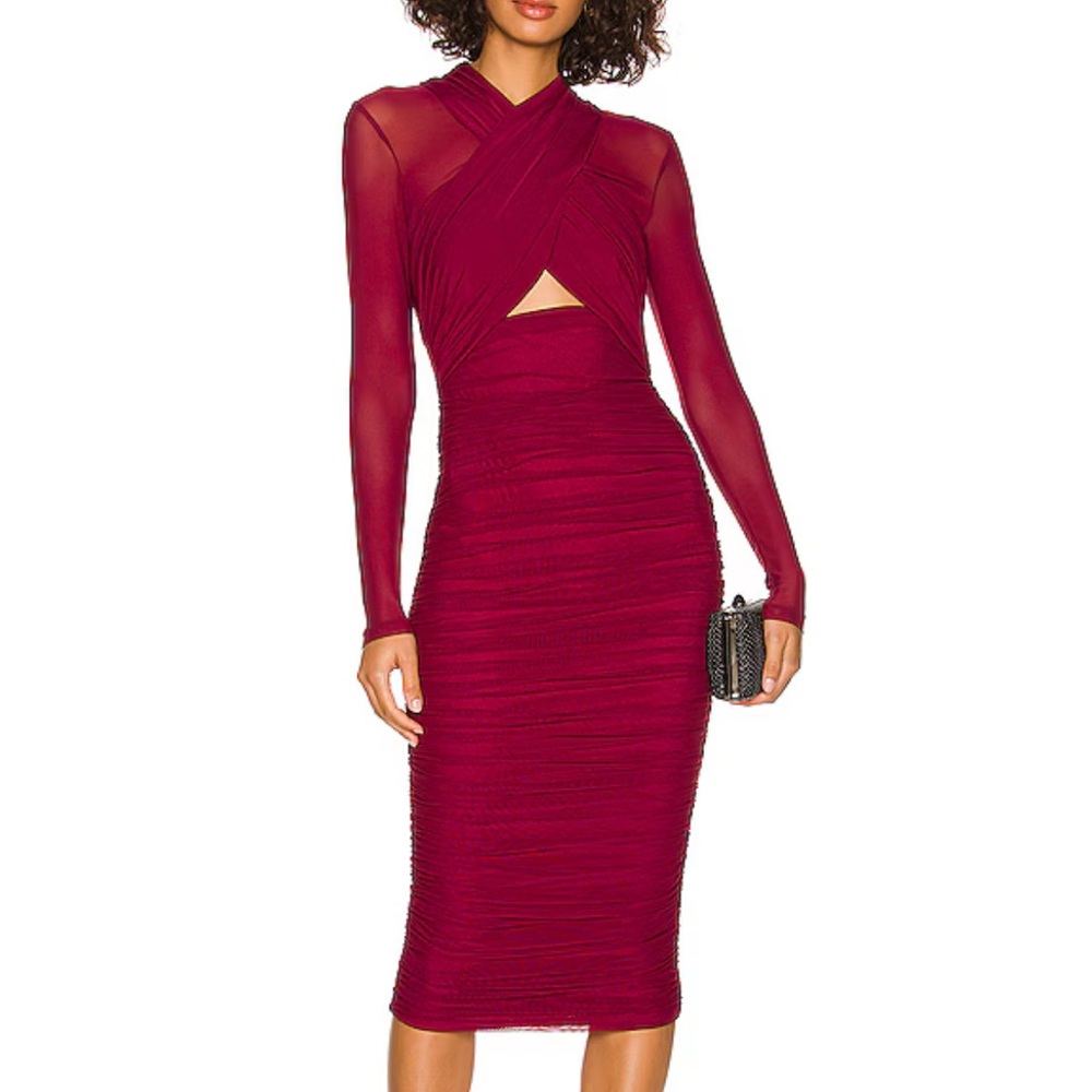 BARDOT Aliyah Burgundy Dress, Size 4, NWT